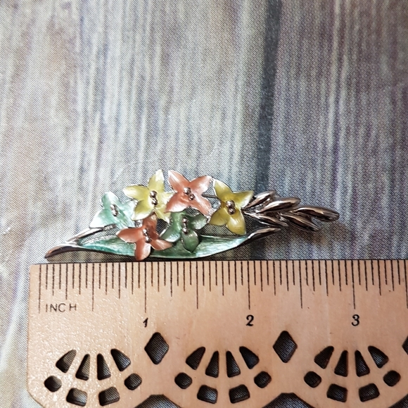 Vintage enameled brooch - Picture 2 of 4
